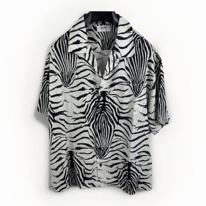 Celine Loose Hawaiian Shirt In Viscose With Zebra Print, photo 3