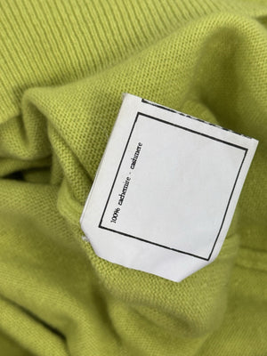 Chanel 1996 Lime Green Cashmere Knit Tank Top Sweater، الصورة 9