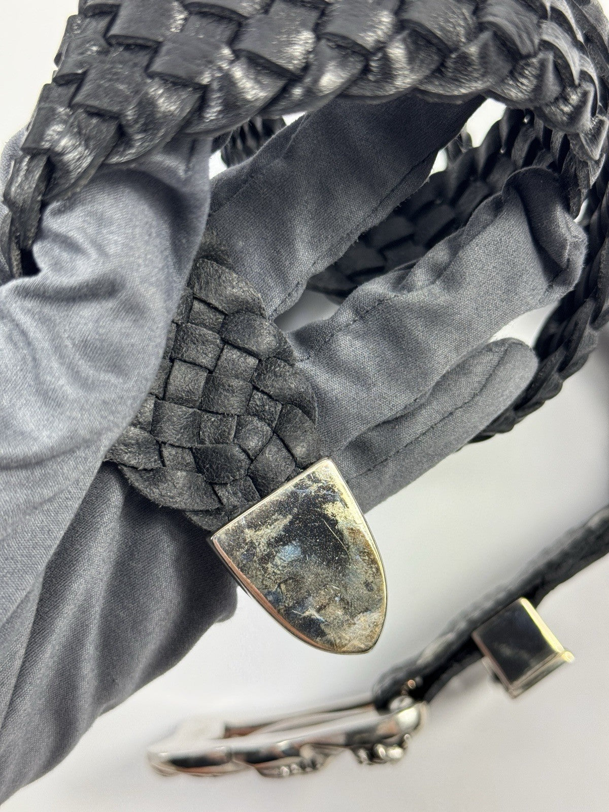 Enfants Riches Deprimes Port Of Souls Braided Leather Belt, photo 3