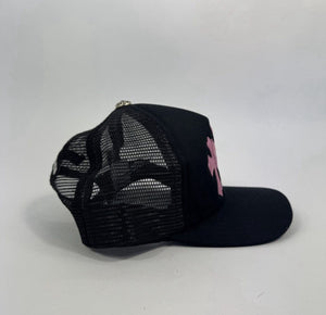 Chrome Hearts Triple Pink Cross Patch Trucker Cap, photo 4