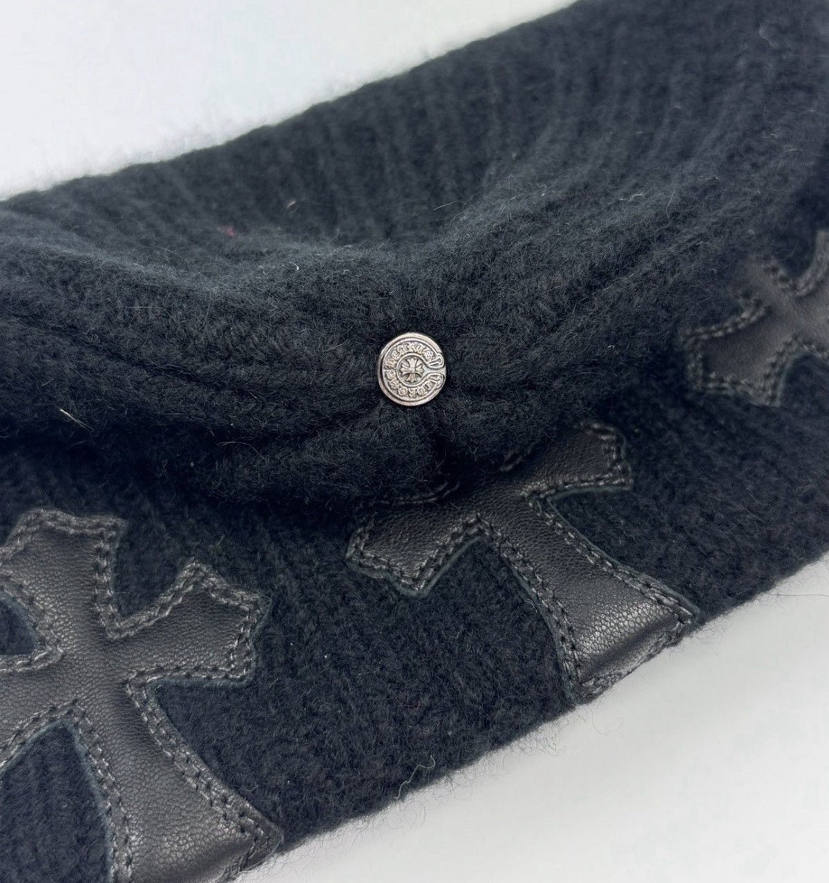 Chrome Hearts Leather Cross Patch Beanie, photo 6