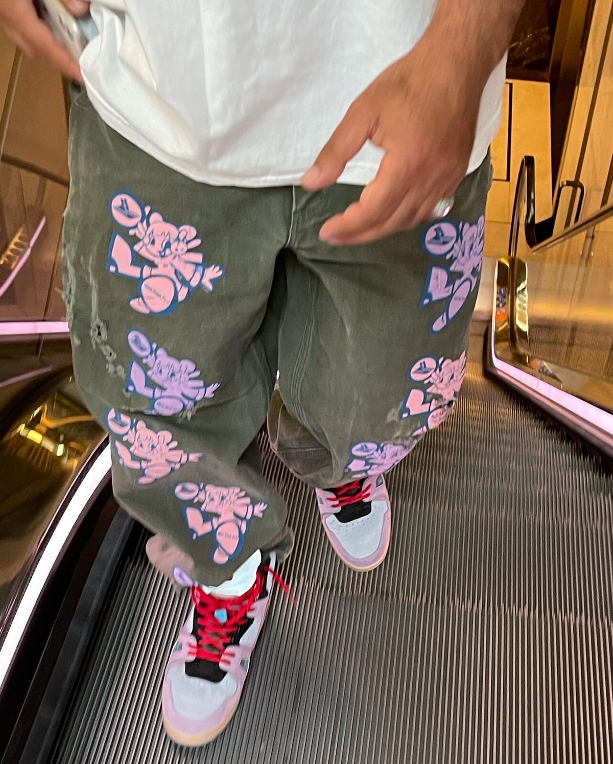 Born From Pain Sicko Flygirl Carhartt Olive Pink Purple Jeans, photo 7