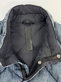 Chrome Hearts FW22 Garage Wash Denim Puffer Gilet with Silver Buttons، الصورة 9