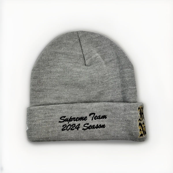 Supreme x New Era Logo Embroidered Beanie, photo 2