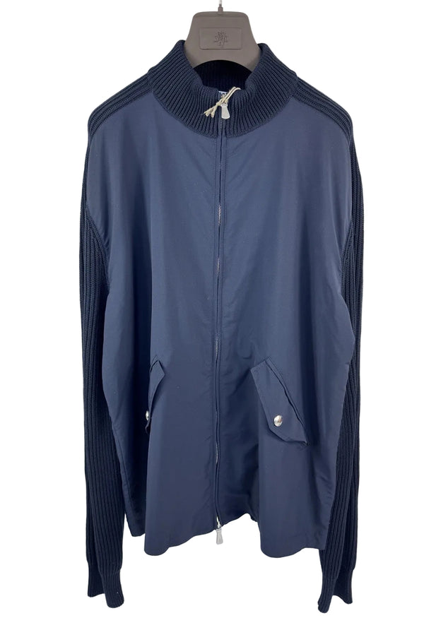 Eleventy Knitted Sleeve Wool Blend Jacket, photo 1