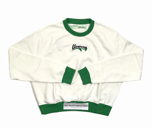 Off-white Woman Embroidered White Green Sweatshirt, photo 2