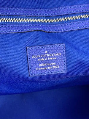 Louis Vuitton Illusion Keepall Bandouliere 50 M59713 Blue / Pink Leather Bag، الصورة 12