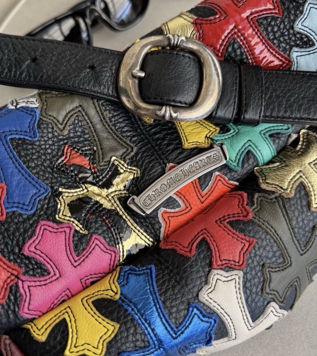 Chrome Hearts Multicolour Cross Patch Snat Medium Waist Bag, photo 4