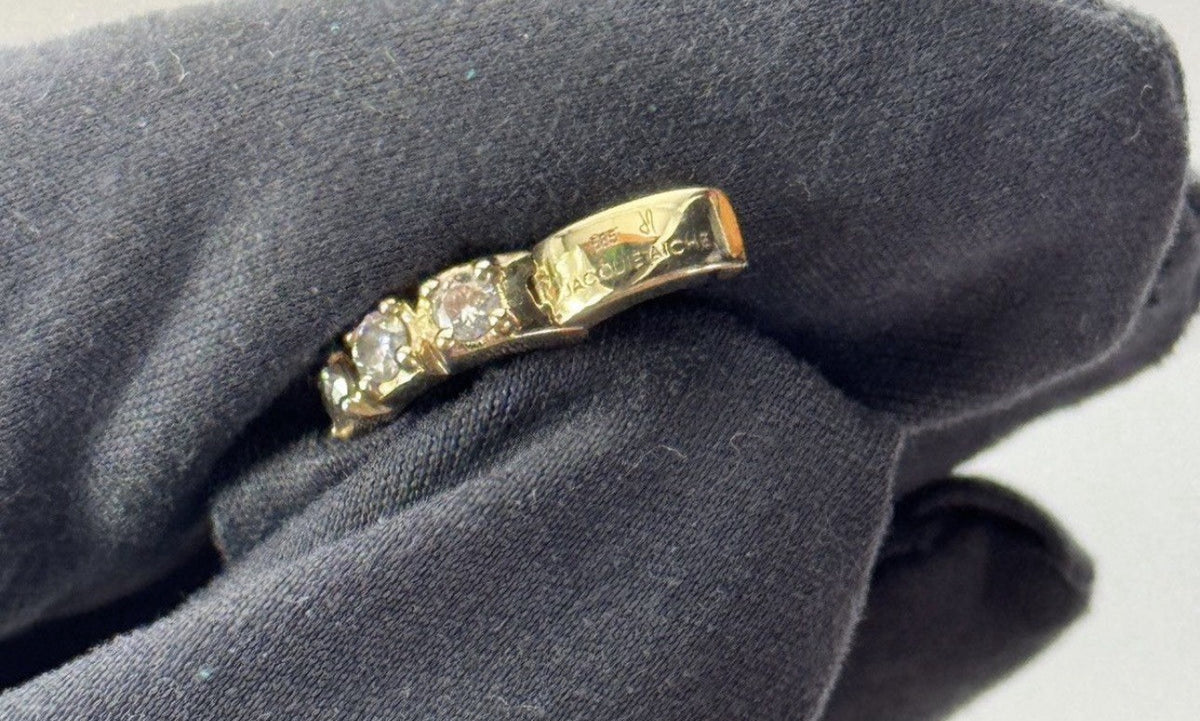 Jacquie Aiche 14ct Gold Diamond Single Hoop Earring, photo 7