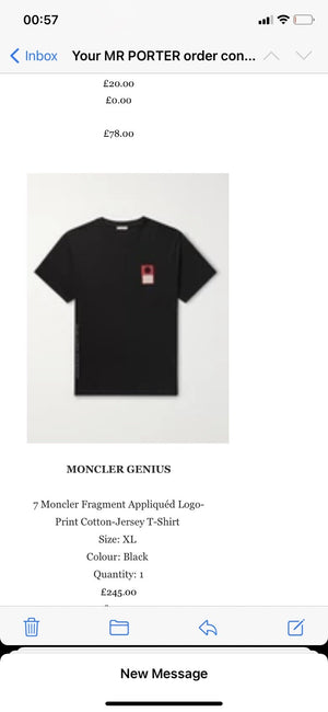 Moncler x Fragment Hiroshi Fujiwara Black Maglia T-Shirt، الصورة 21