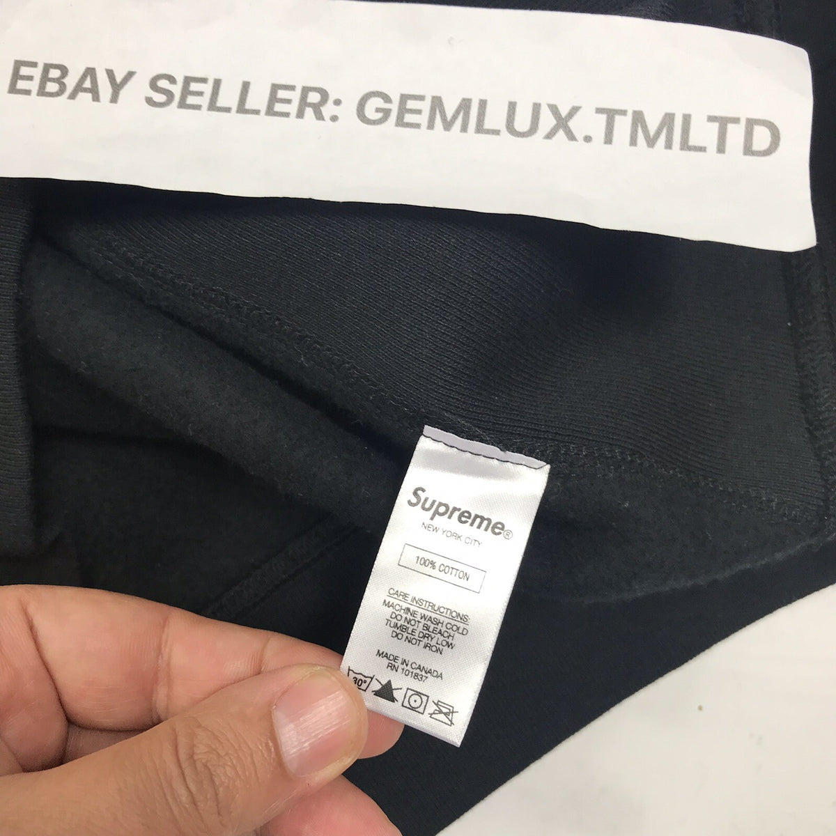 Supreme x Comme Des Garcons CDG Box Logo Print Black Hoodie, photo 11