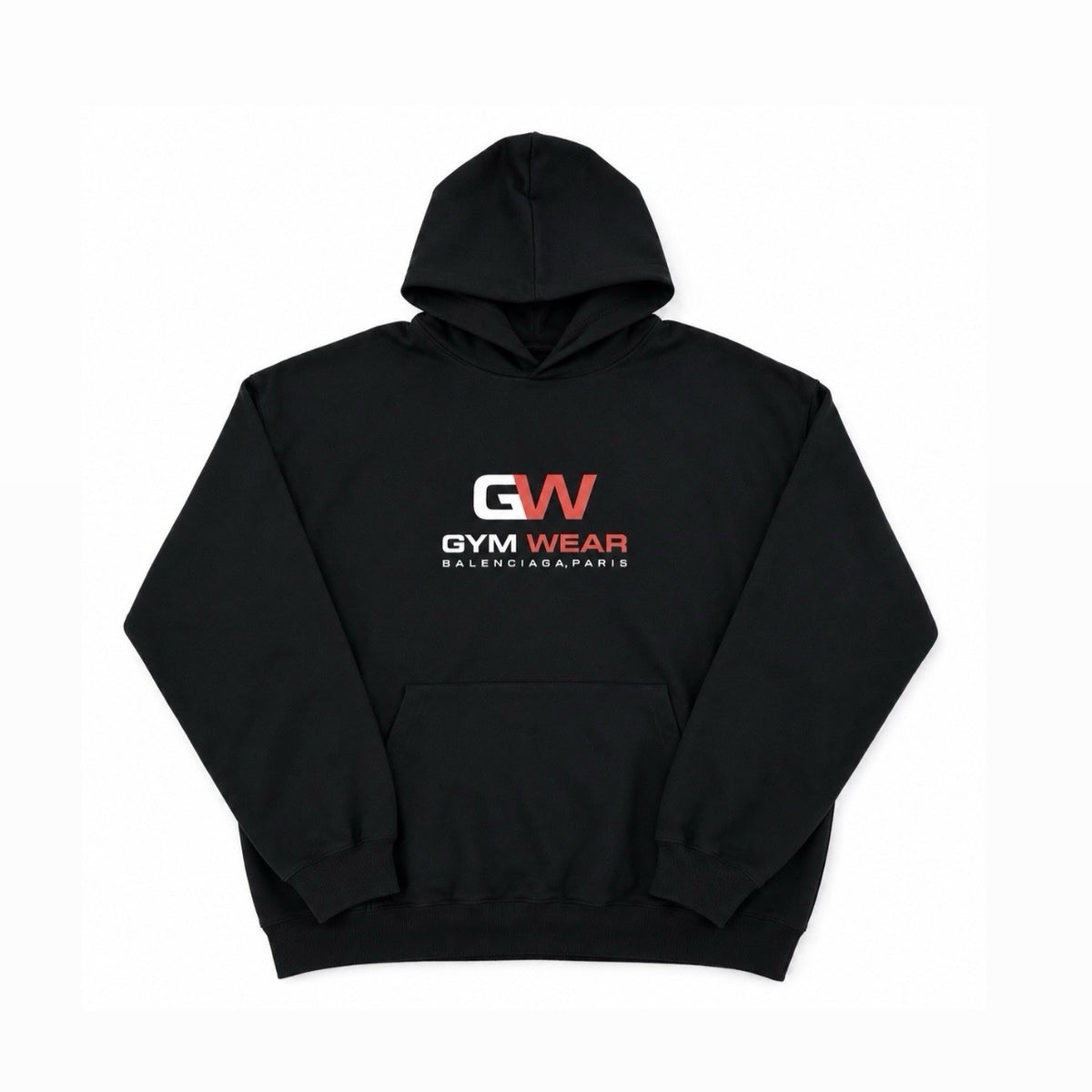 Balenciaga Gym Print Logo Oversized Men’s Hoodie, photo 1