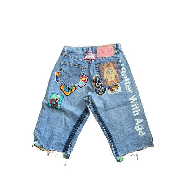 Better With Age Gentlemen’s Triple Wide Long Denim Shorts, photo 2
