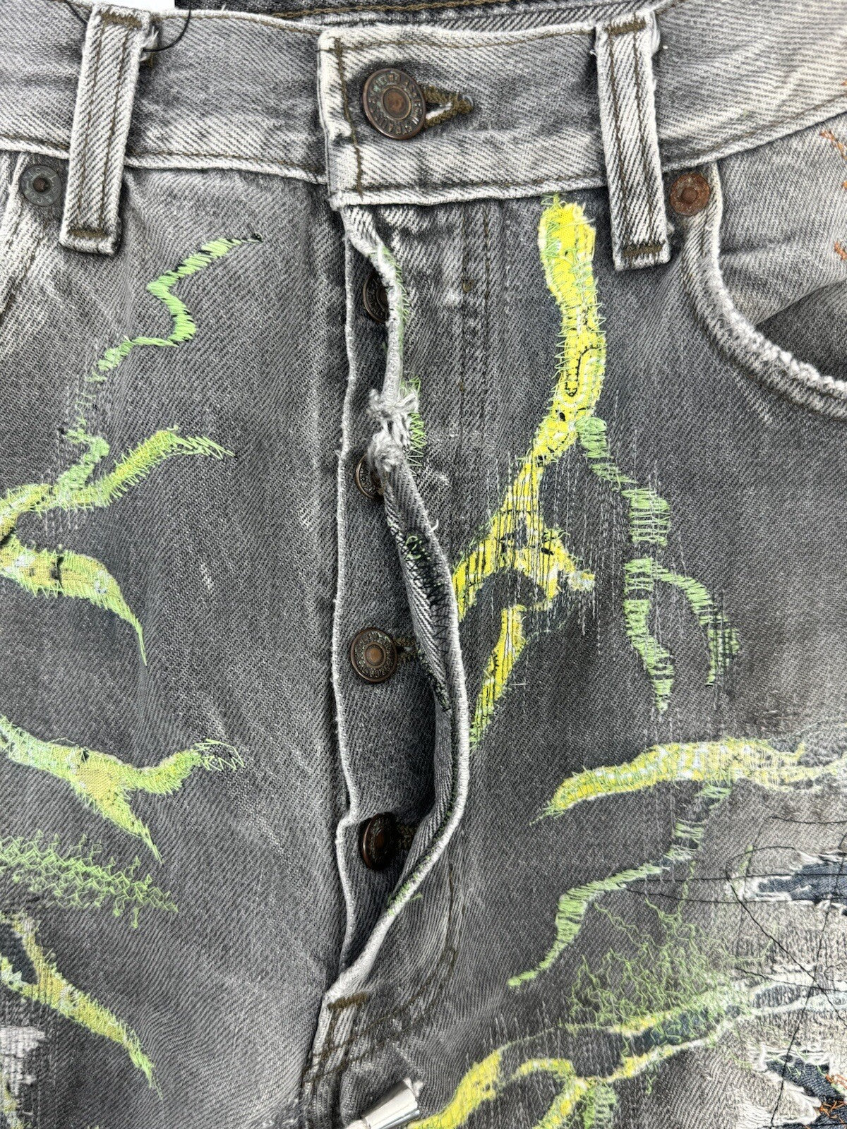 Proleta Re Art x Eri Meme Glitch Toon Pokemon Rydeen Handmade Jeans 1 of 1, photo 7