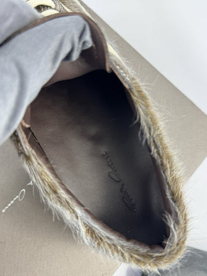 Rick Owens Vintage Suede Trimmed Calf Hair Trainers, photo 8