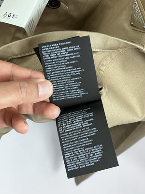 Prada Brown Beige Gabardine Work Jacket، الصورة 15