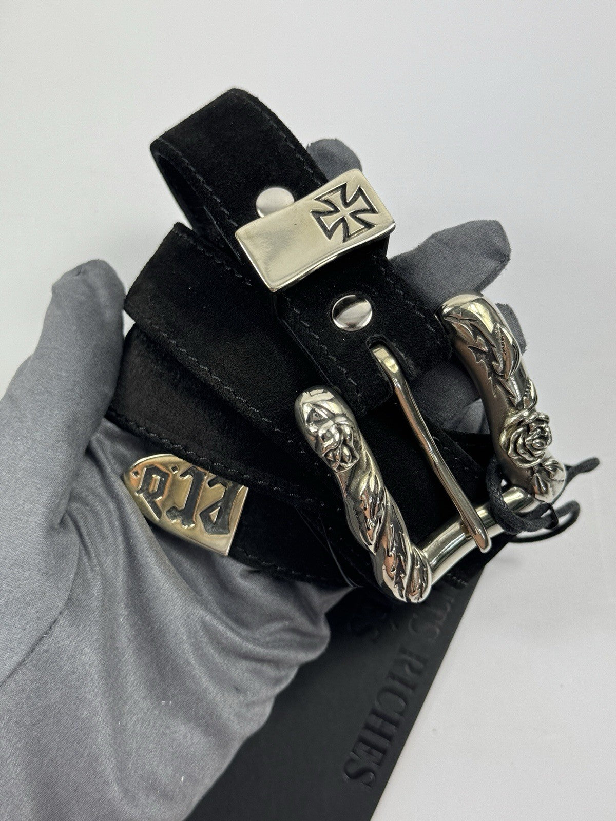Enfants Riches Deprimes Suede Classic Stitched Belt, photo 3
