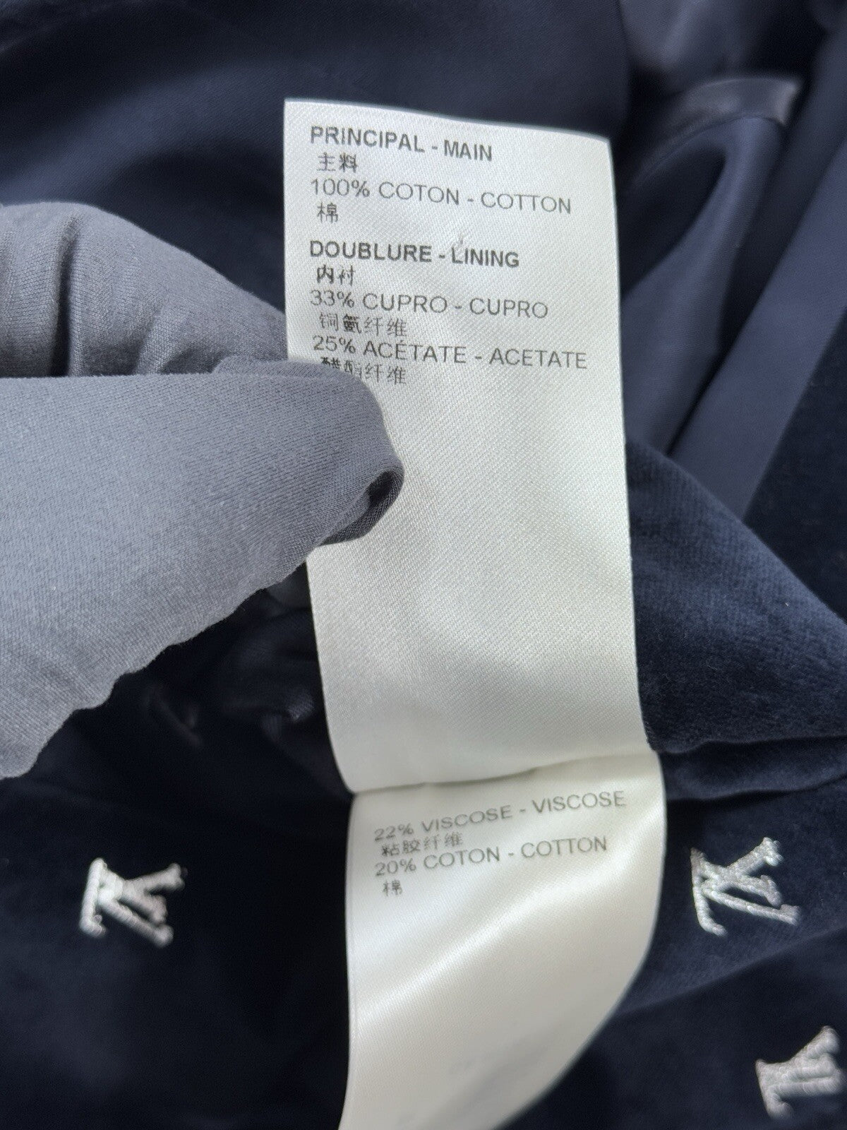 Louis Vuitton Velvet Logo Print Zip Up Jacket, photo 9