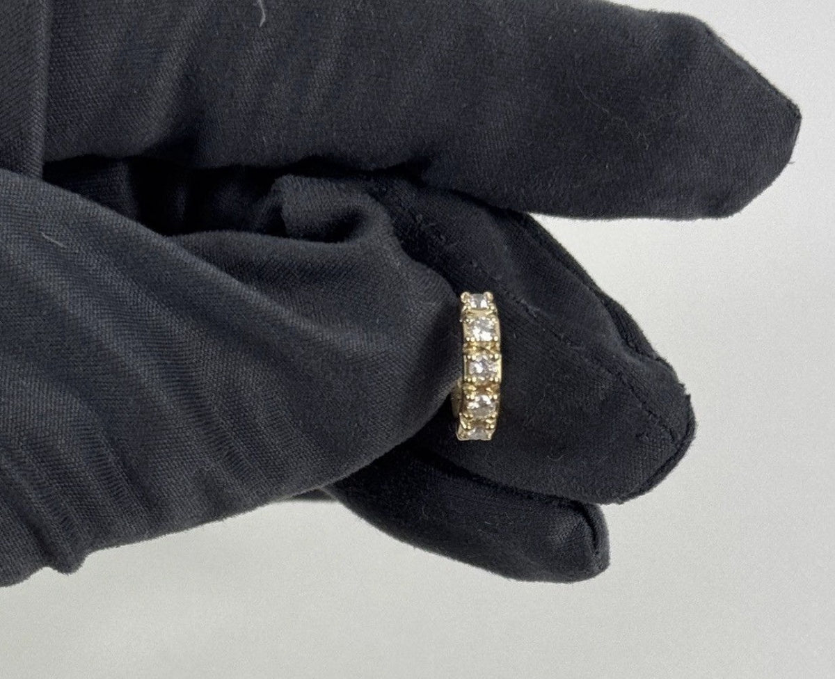 Jacquie Aiche 14ct Gold Diamond Single Hoop Earring, photo 3