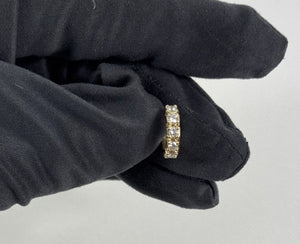 Jacquie Aiche 14ct Gold Diamond Single Hoop Earring، الصورة 4