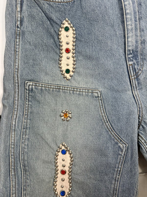 Kapital Kountry Straight Leg Crystal Embellished Shorts（写真3）