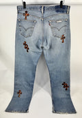Chrome Hearts Leopard Cross Patch Denim Jeans، الصورة 6